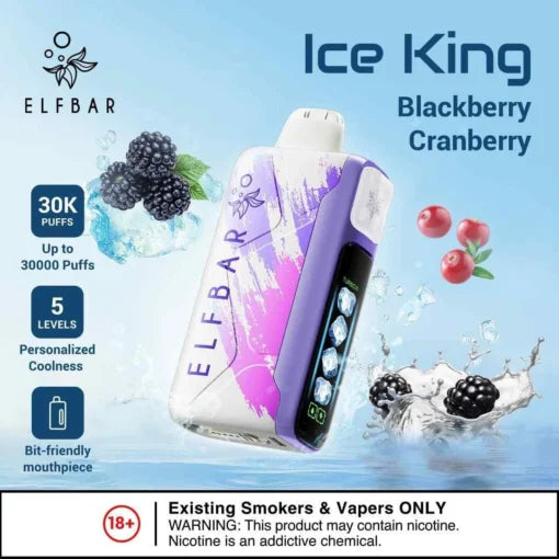 Elf Bar Ice King – Blackberry Cranberry – 30K 30000 Puffs - Vap in Delhi