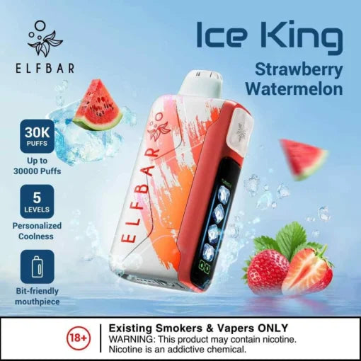 Elf Bar Ice King – Strawberry Watermelon – 30K 30000 Puffs - Vape shop noida