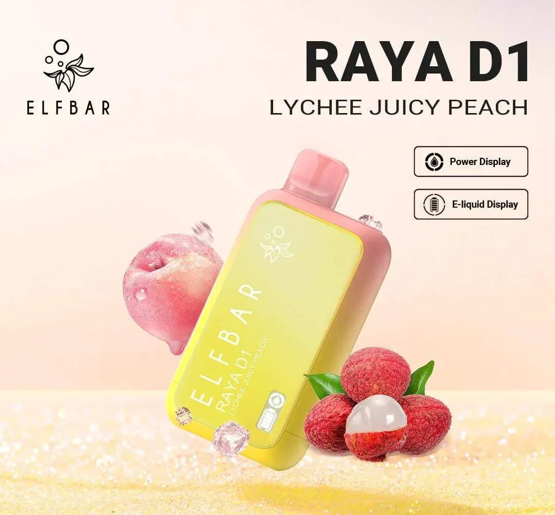 Elf Bar Raya D1 – Lychee Juicy Peach - the Vape Shop Delhi