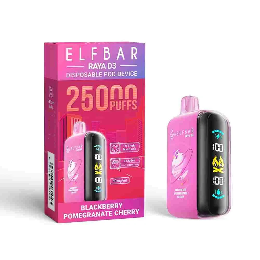 Elf Bar Raya D3 Blackberry Pomegranate Cherry – 25000 - Disposable vape in Delhi