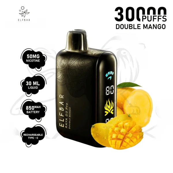 Elf Bar Raya D3 Pro -30k Double Mango 30000 Puffs - Vape in NCR