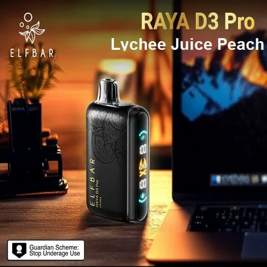 Elf Bar Raya D3 Pro 30K – Lychee Juicy Peach 30000 Puffs - Vape shop noida