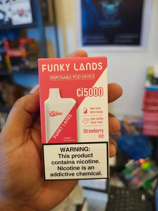 Funky Lands Ci5000 5000 Puffs Strawberry Ice Disposable Vape - Vape Shop Delhi