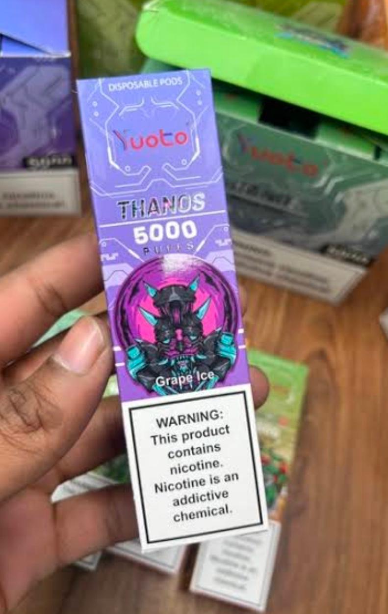 Yuoto Thanos 5000 Puffs Disposable Vape Grape Ice - Vape Shop Delhi